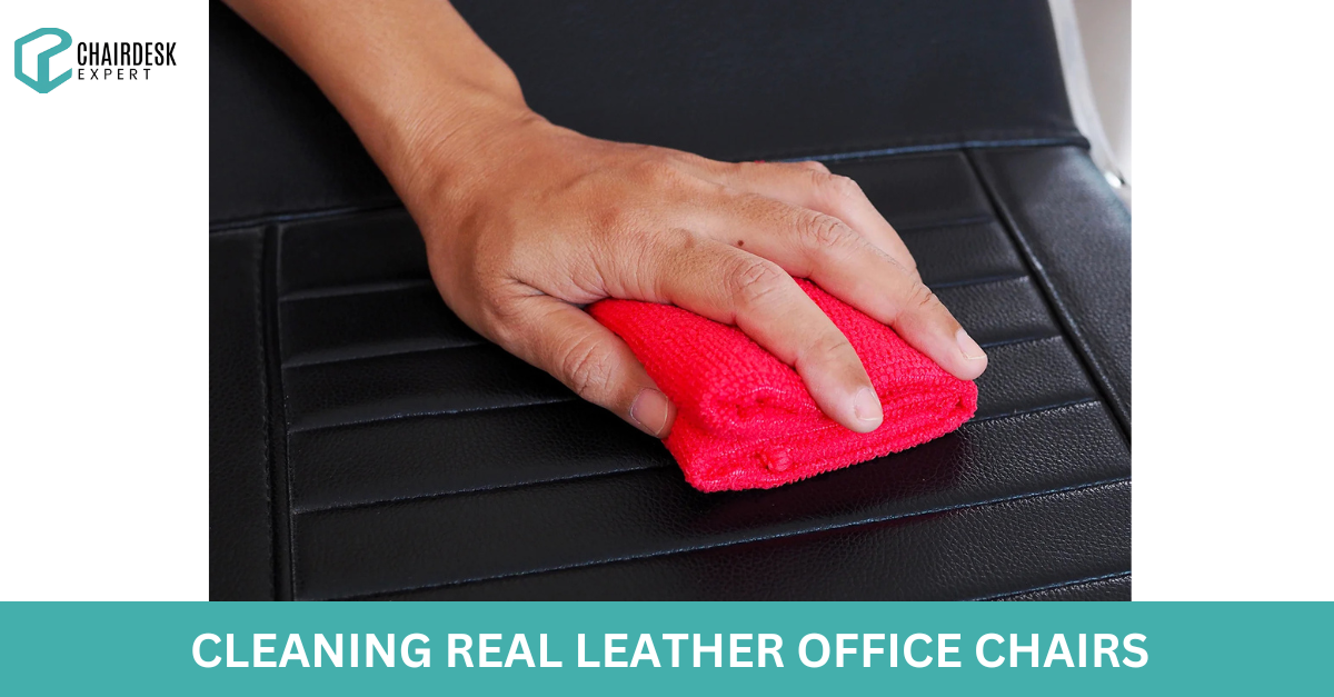 Cleaning real leather office chair