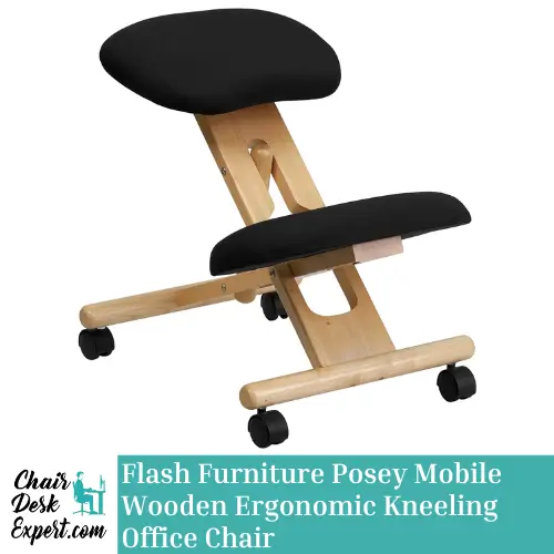 Flash Furniture Posey Mobile Wooden Ergonomic Kneeling Office Chair