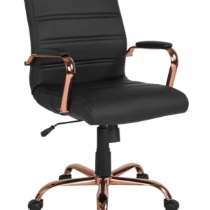 4: Flash Furniture Whitney Mid-Back Swivel LeatherSoft Desk Chair 
