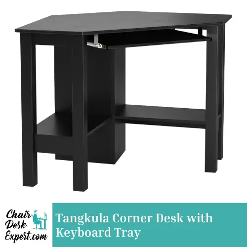 Tangkula Corner Desk with Keyboard Tray