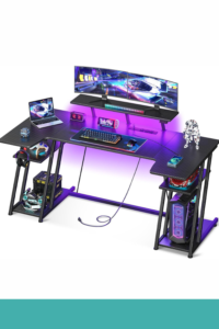 1: MOTPK Gaming Desk with LED Lights​