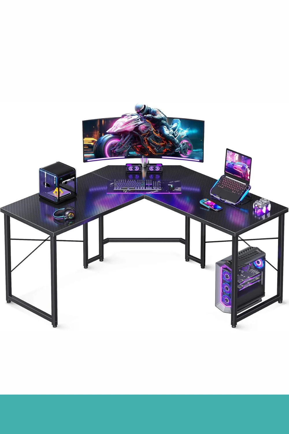 Casaottima L-Shaped Gaming Desk